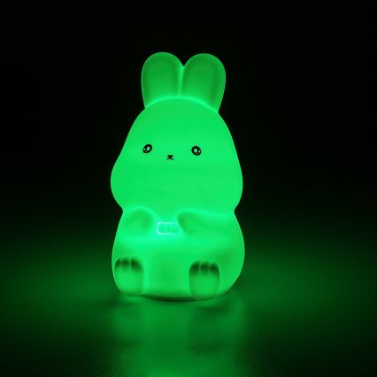 Rabalux - Lampă de veghe tactilă LED RGB, 0,05W, 1xCR2032, iepure