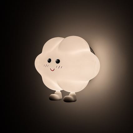 Rabalux - Lampă de veghe pentru copii LED, reglabilă, reîncărcabilă, cu control tactil, LED/2,7W/5V 200 mAh, în formă de nor