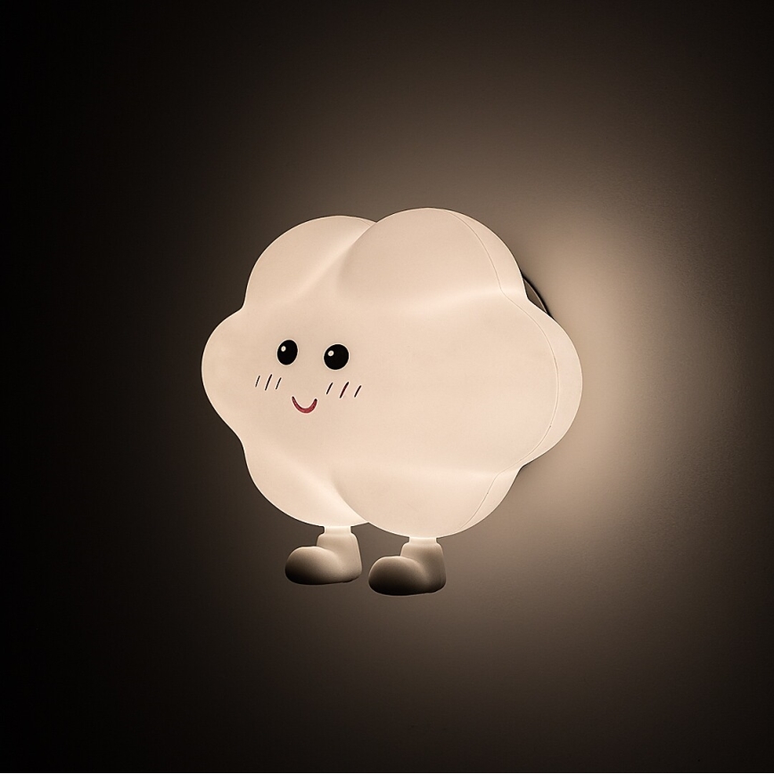 Rabalux - Lampă de veghe pentru copii LED, reglabilă, reîncărcabilă, cu control tactil, LED/2,7W/5V 200 mAh, în formă de nor