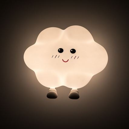 Rabalux - Lampă de veghe pentru copii LED, reglabilă, reîncărcabilă, cu control tactil, LED/2,7W/5V 200 mAh, în formă de nor