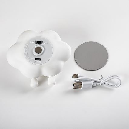 Rabalux - Lampă de veghe pentru copii LED, reglabilă, reîncărcabilă, cu control tactil, LED/2,7W/5V 200 mAh, în formă de nor