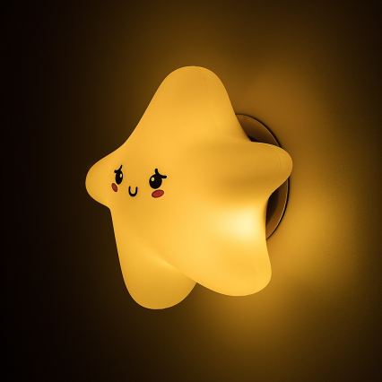 Rabalux - Lampă de veghe tactilă reîncărcabilă pentru copii, cu LED reglabil, în formă de stea, LED/2,7W/5V 200 mAh