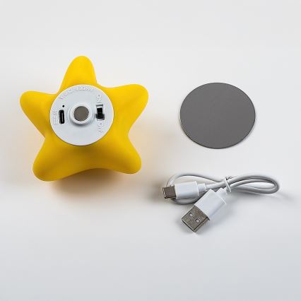 Rabalux - Lampă de veghe tactilă reîncărcabilă pentru copii, cu LED reglabil, în formă de stea, LED/2,7W/5V 200 mAh