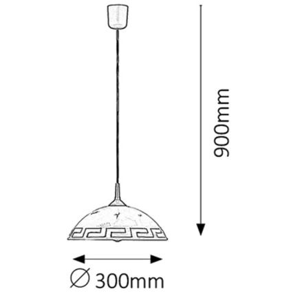 Rabalux - Lustra 1xE27/60W/230V