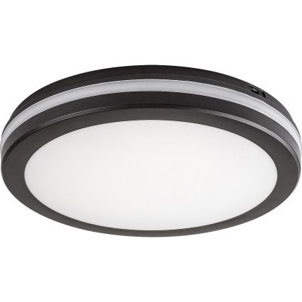 Rabalux - Plafonieră LED pentru baie, 28W/230V, temperatură de culoare 3000/4000/6500K, IP54, negru, Ø 30 cm