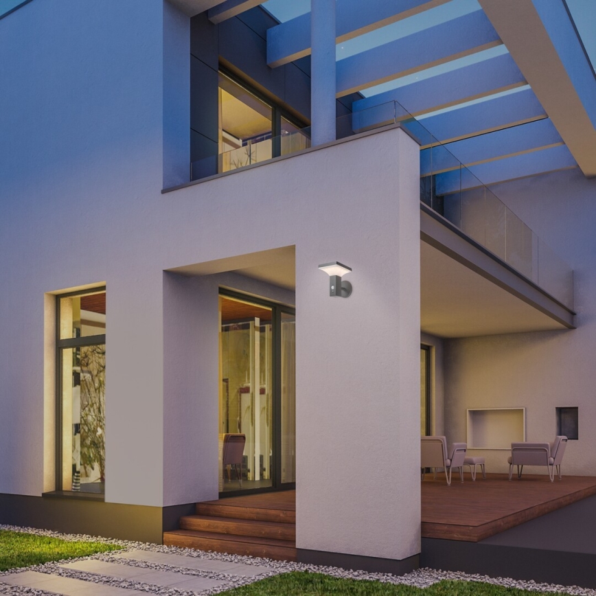 Rabalux - Lampă solară de perete cu LED și senzor LED/4W/230V IP44 negru 2200 mAh