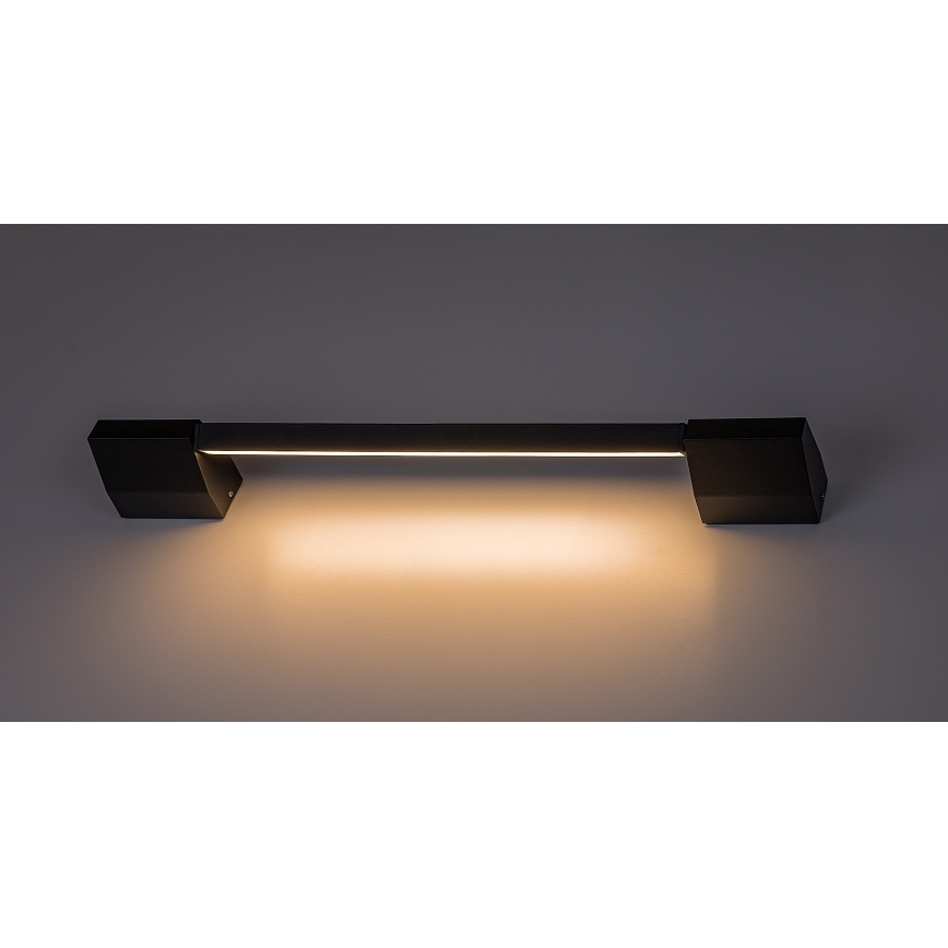 Rabalux - Aplica de perete LED pentru exterior, 8 W, 230 V, IP54, 59,5 cm, neagră