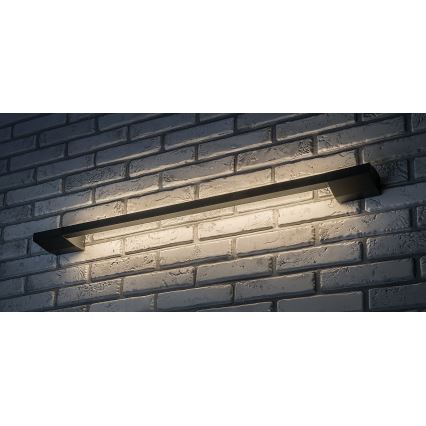 Rabalux - Aplica de perete LED pentru exterior, 8 W, 230 V, IP54, 59,5 cm, neagră