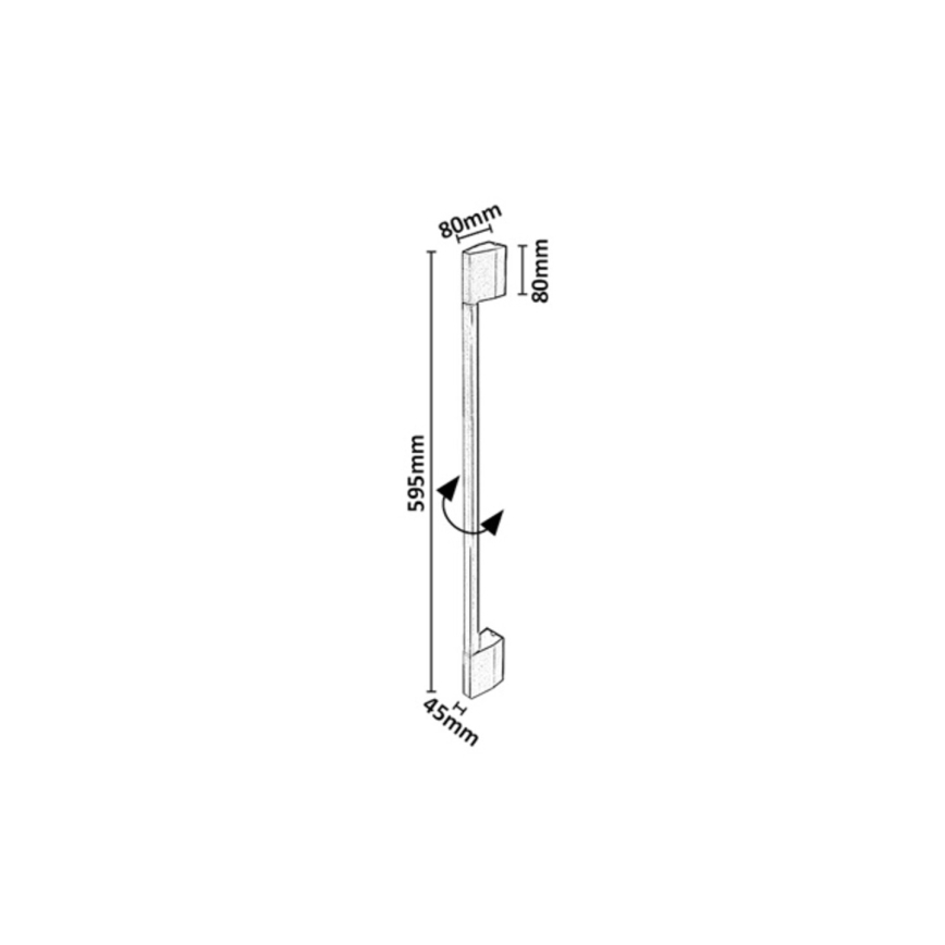 Rabalux - Aplica de perete LED pentru exterior LED/8W/230V IP54 59,5 cm negru