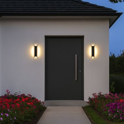 Rabalux - Aplică de perete LED pentru exterior, 18W/230V, IP54, negru