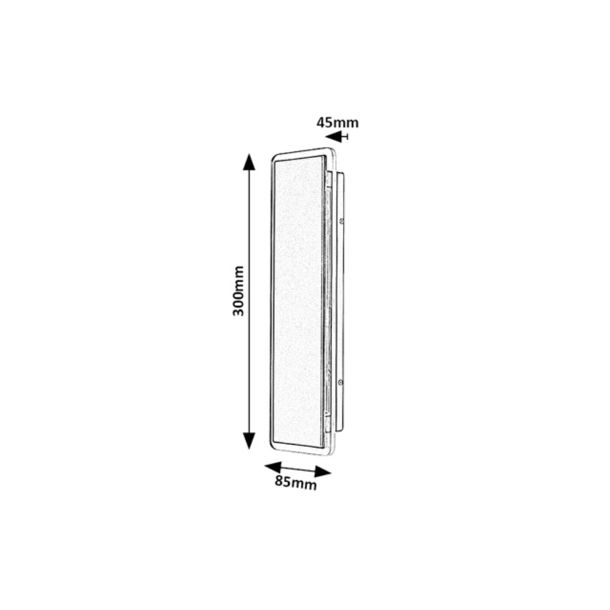 Rabalux - Aplică de perete LED pentru exterior, 18W/230V, IP54, negru