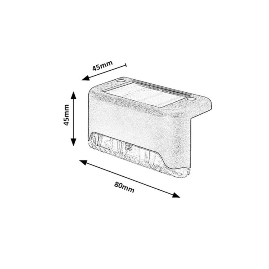 Rabalux - Set de 4 aplice solare de perete LED cu senzor de amurg LED/0,06W/1,2V 300 mAh IP44