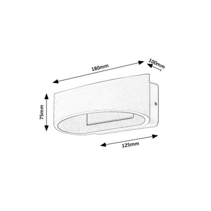 Rabalux - Aplica LED de exterior pentru perete, 9W, 230V, IP54, alb