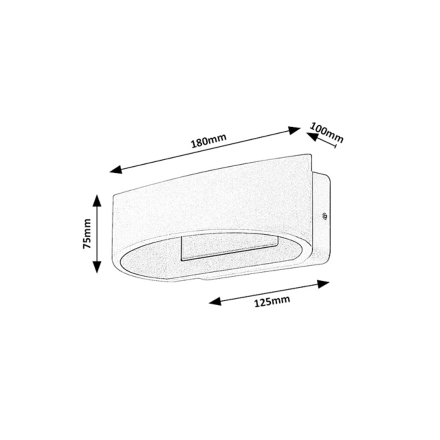 Rabalux - Aplica LED de exterior pentru perete, 9W, 230V, IP54, alb