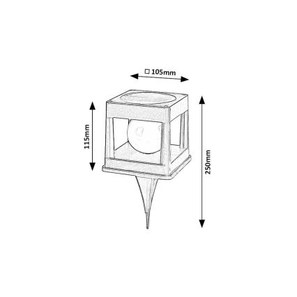 Rabalux - Lampă solară LED LED/0,3W/3,7V IP44 800 mAh