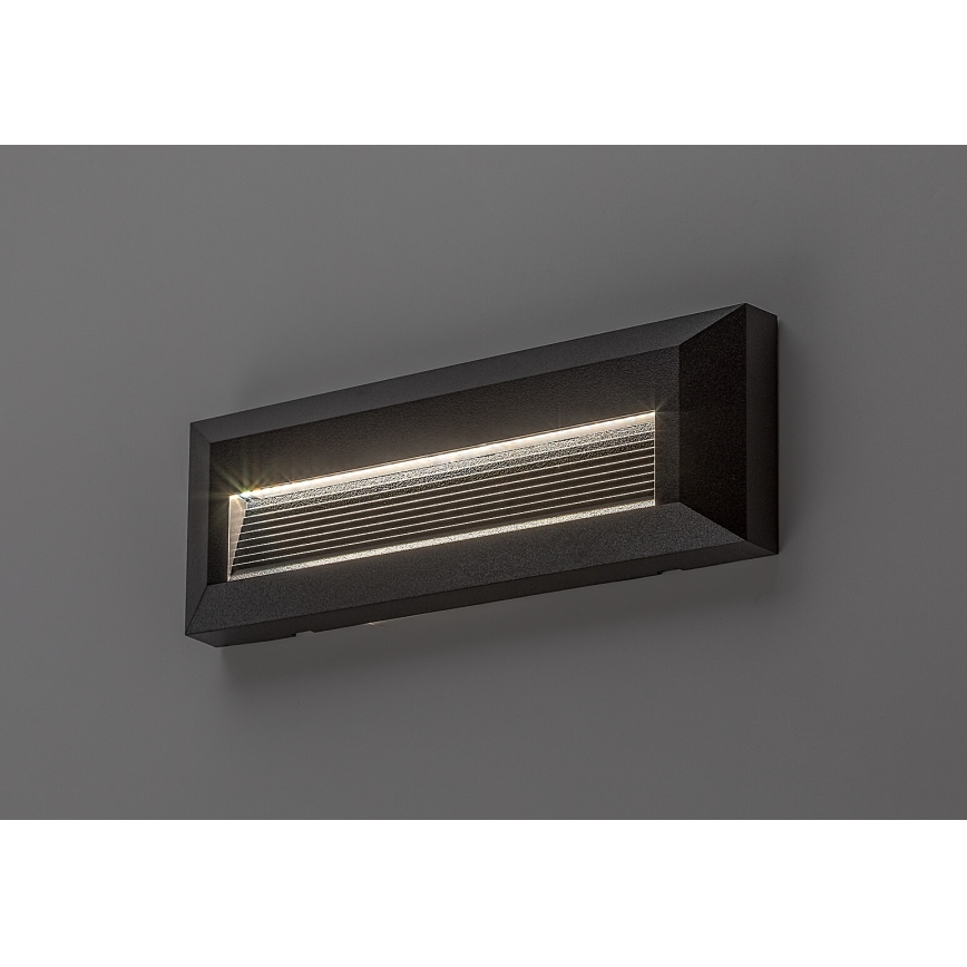 Rabalux - Aplica LED de exterior, 6W, 230V, IP65, negru