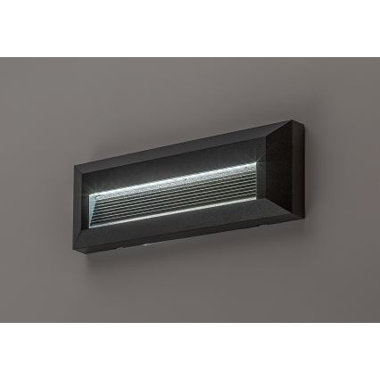 Rabalux - Aplica LED de exterior, 6W, 230V, IP65, negru