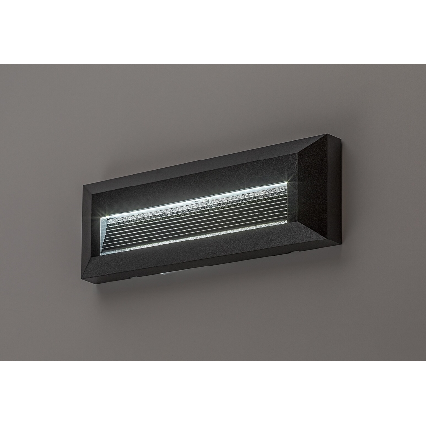 Rabalux - Aplica LED de exterior, 6W, 230V, IP65, negru