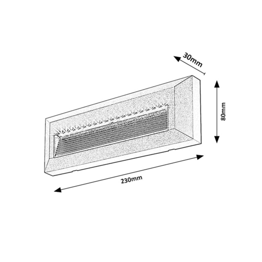 Rabalux - Aplica LED de exterior, 6W, 230V, IP65, negru
