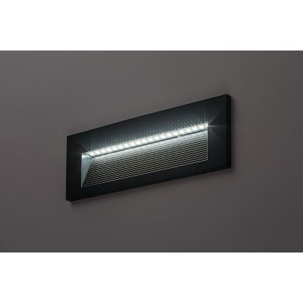 Rabalux - Aplica de perete LED pentru exterior, 6W, 230V, IP65, negru
