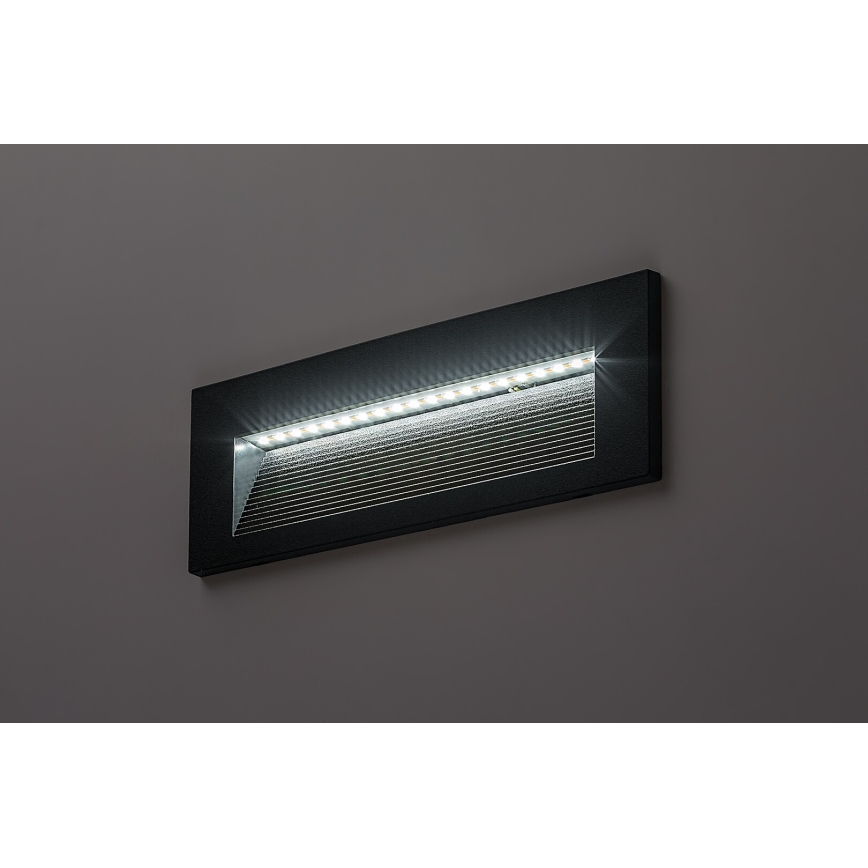 Rabalux - Aplica de perete LED pentru exterior, 6W, 230V, IP65, negru