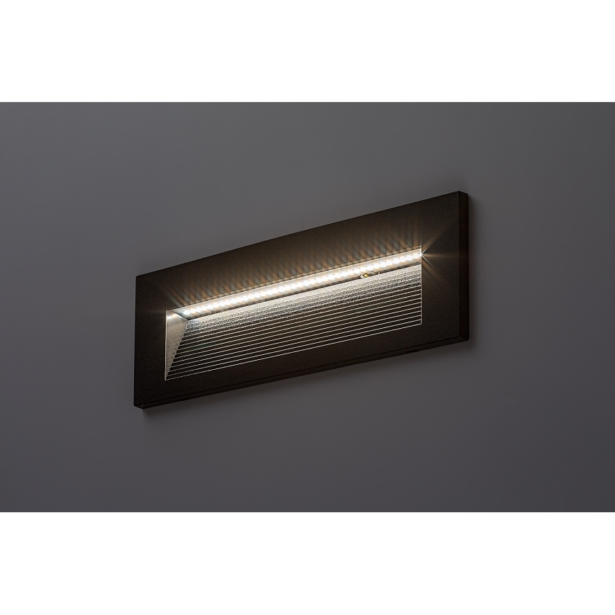 Rabalux - Aplica de perete LED pentru exterior, 6W, 230V, IP65, negru