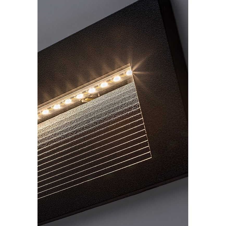 Rabalux - Aplica de perete LED pentru exterior, 6W, 230V, IP65, negru