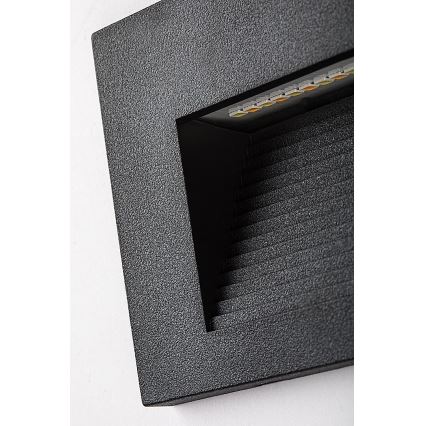 Rabalux - Aplica de perete LED pentru exterior, 6W, 230V, IP65, negru
