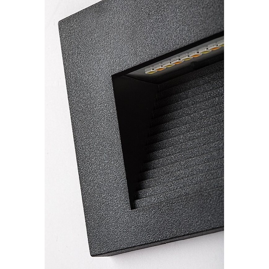 Rabalux - Aplica de perete LED pentru exterior, 6W, 230V, IP65, negru