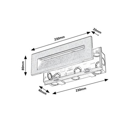 Rabalux - Aplica de perete LED pentru exterior, 6W, 230V, IP65, negru