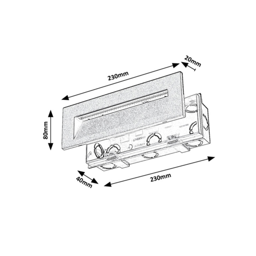 Rabalux - Aplica de perete LED pentru exterior, 6W, 230V, IP65, negru