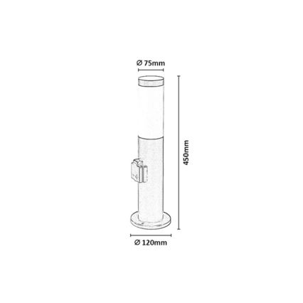 Rabalux - Lampă de exterior cu priză 1xE27/25W/230V IP44