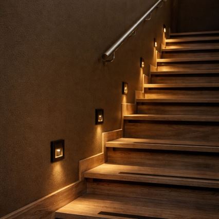 Rabalux - Aplica LED pentru scări LED/1W/230V 3000/4500/6500K neagră