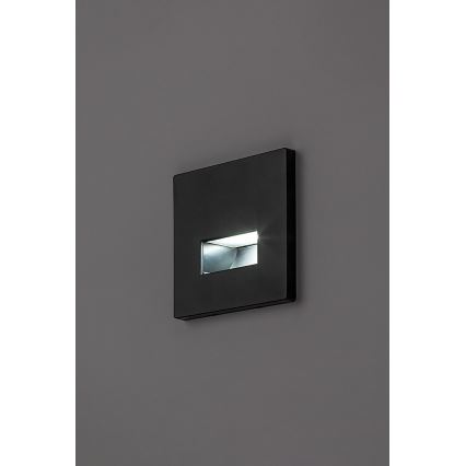 Rabalux - Aplică LED pentru scări LED/1W/230V 3000/4500/6500K neagră