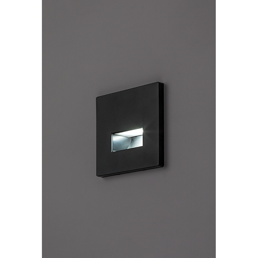 Rabalux - Aplică LED pentru scări LED/1W/230V 3000/4500/6500K neagră
