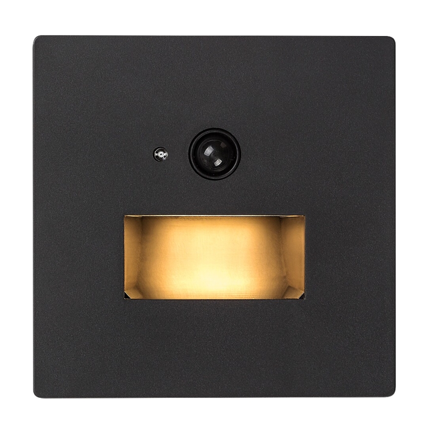 Rabalux - Lampă LED pentru scări cu senzor de mișcare și de amurg LED/1W/230V 3000/4500/6500K negru