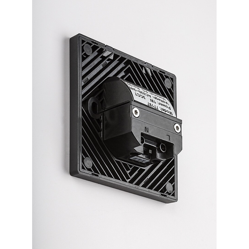 Rabalux - Lampă LED pentru scări cu senzor de mișcare și de amurg LED/1W/230V 3000/4500/6500K negru
