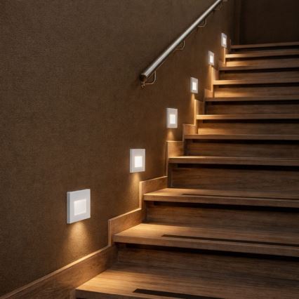 Rabalux - Aplică LED pentru scări cu senzor de mișcare și senzor crepuscular LED/1W/230V 3000/4500/6500K albă