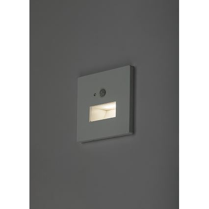 Rabalux - Aplică LED pentru scări cu senzor de mișcare și senzor crepuscular LED/1W/230V 3000/4500/6500K albă