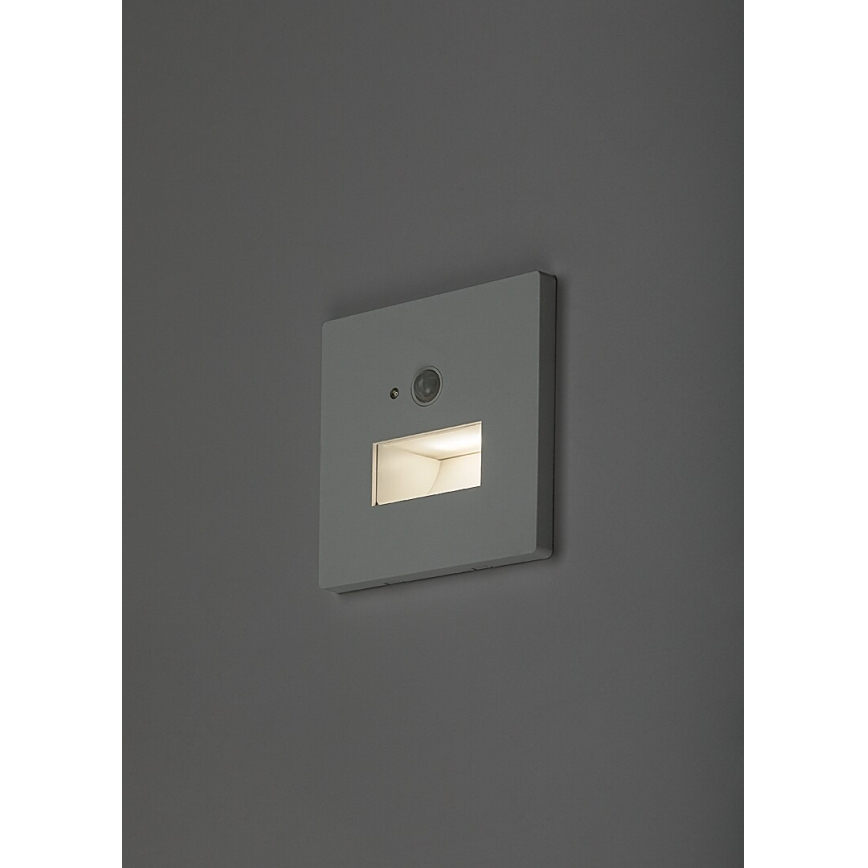 Rabalux - Aplică LED pentru scări cu senzor de mișcare și senzor crepuscular LED/1W/230V 3000/4500/6500K albă