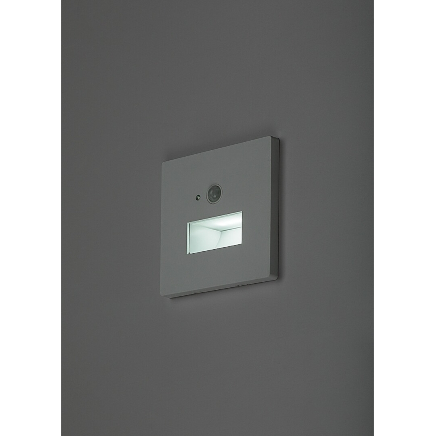 Rabalux - Aplică LED pentru scări cu senzor de mișcare și senzor crepuscular LED/1W/230V 3000/4500/6500K albă