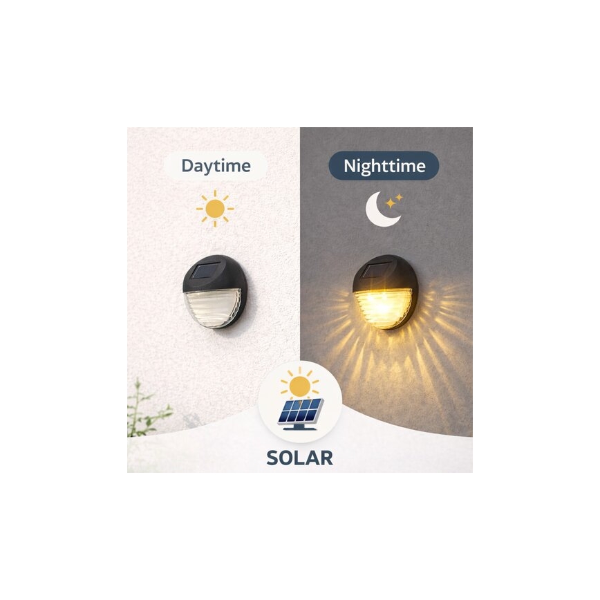 Rabalux - Set 2x lampă de perete solară LED/0,06W/1,2V 300 mAh IP44