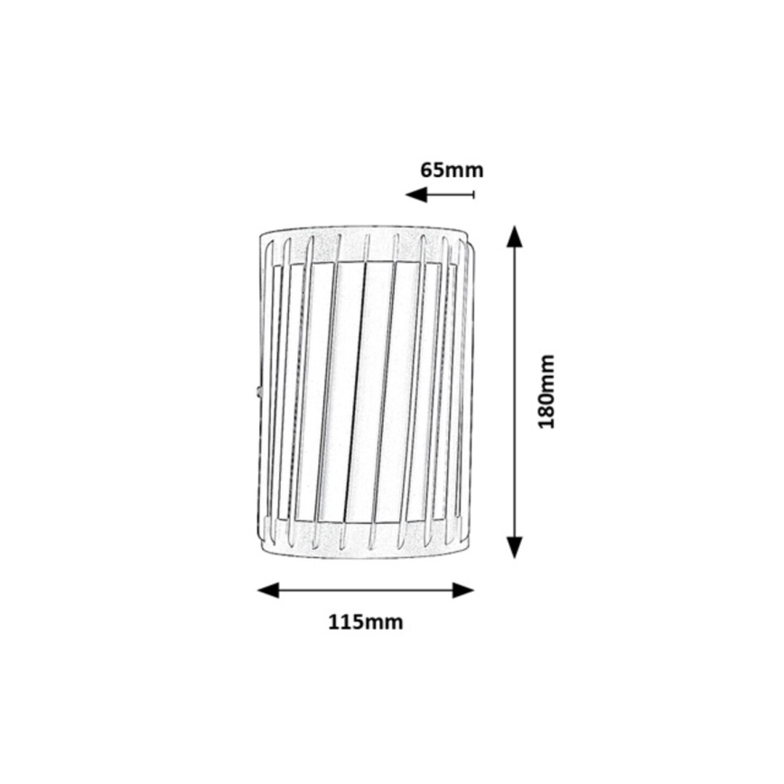 Rabalux - Aplica LED de perete pentru exterior, 6W, 230V, IP54