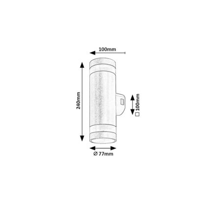 Rabalux - Aplică LED de exterior pentru perete, 16 W, 230 V, IP65, maro