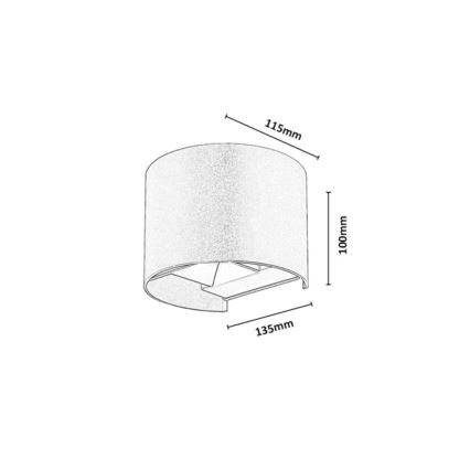 Rabalux - Aplică LED de perete pentru exterior LED/5W/230V 2700/4000/6500K IP54 neagră
