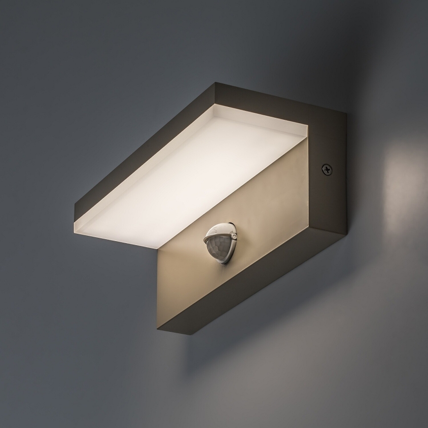 Rabalux - Aplică LED de exterior cu senzor, 9W/230V, IP54, bej