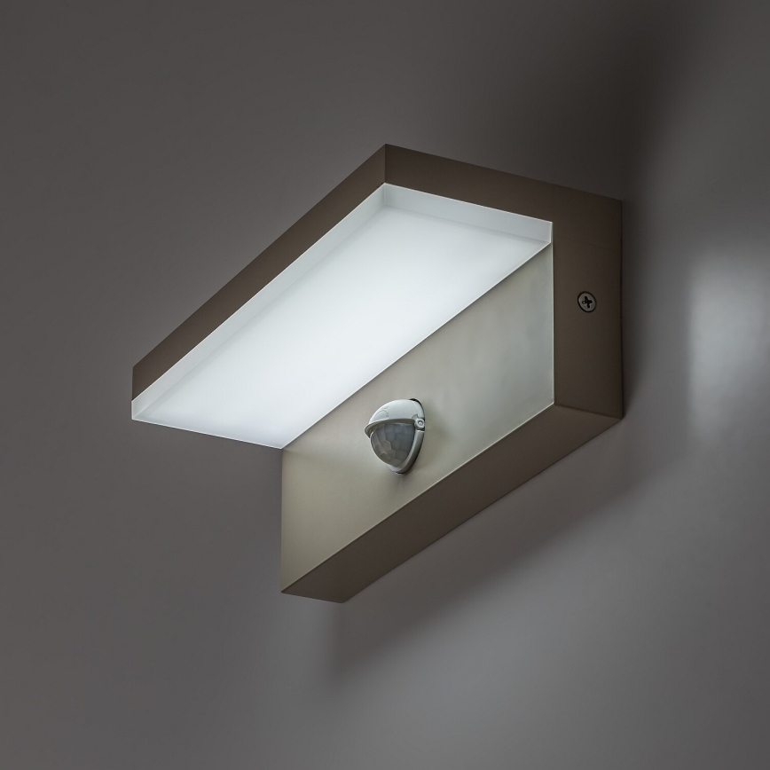 Rabalux - Aplică LED de exterior cu senzor, 9W/230V, IP54, bej