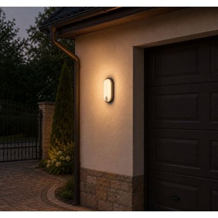 Rabalux - LED plafonieră pentru exterior cu senzor LED/15W/230V IP65 negru