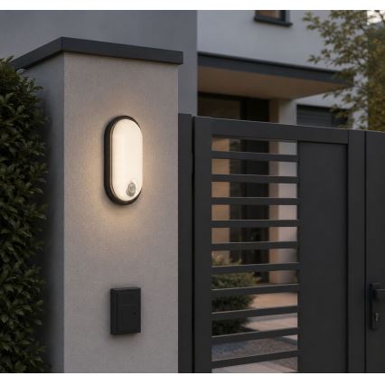Rabalux - LED plafonieră pentru exterior cu senzor LED/15W/230V IP65 negru