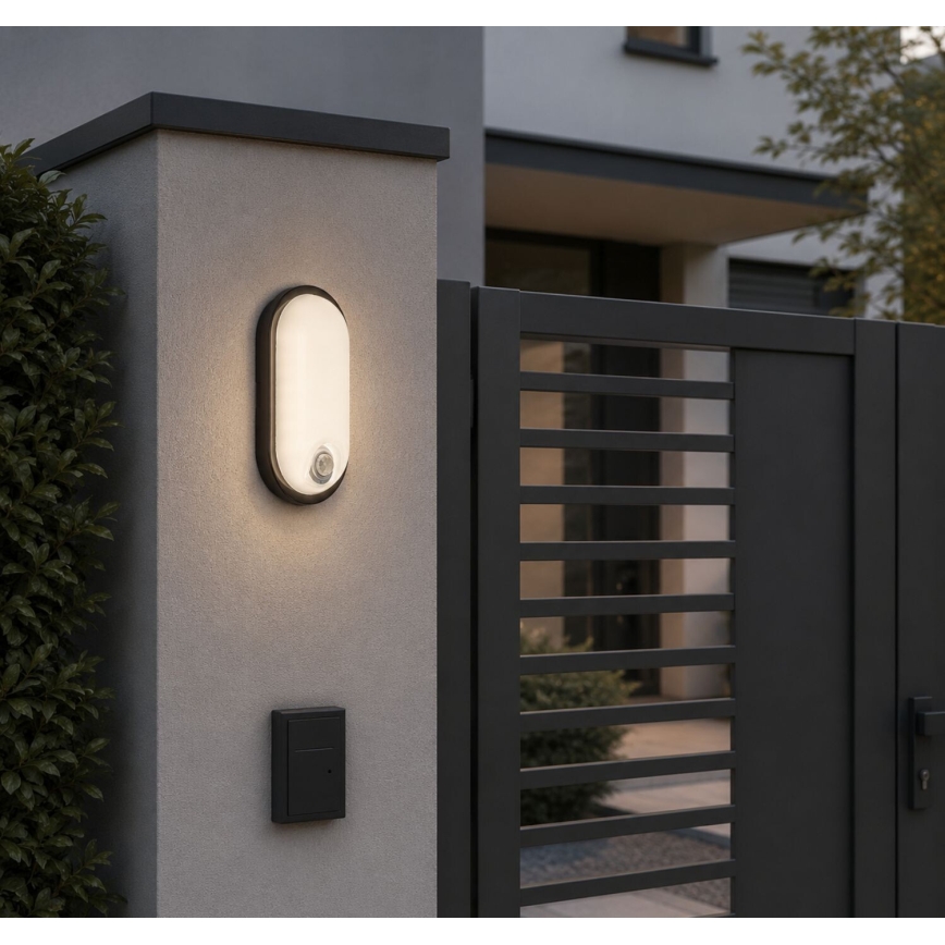 Rabalux - LED plafonieră pentru exterior cu senzor LED/15W/230V IP65 negru